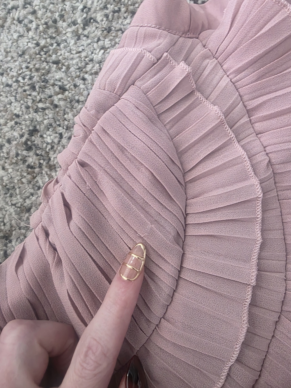 Chiffon Ruffle Halter Dress in Light Pink - Picture 4 of 12